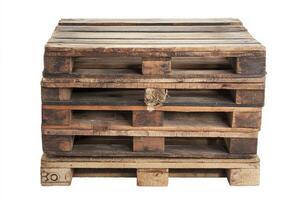 Stacked Wooden Pallets - Rustic Industrial Design photo