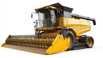 Powerful Yellow Combine Harvester for Modern Agriculture photo