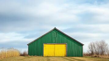 Green Barn with Yellow Door - Countryside Simplicity photo