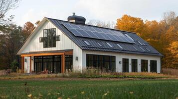 Stunning Modern Farmhouse with Solar Panels photo