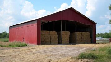 Large Red Barn with Hay Storage photo