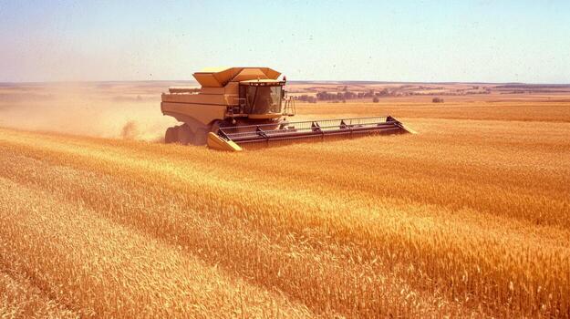Golden Wheat Harvest in a Vast Field photo