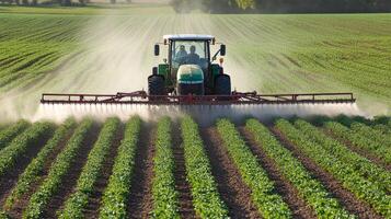 Farmland Spraying. Modern Agriculture in Action photo