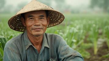 Portrait of a Farmer in a Cornfield photo