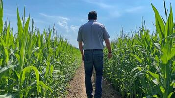Cornfield Walkway. A Summer Day in the Farm photo