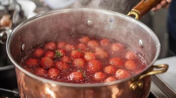 Making Delicious Strawberry Jam photo