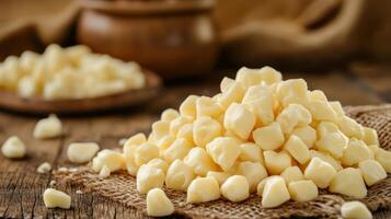 Pile of Creamy Cheese Cubes photo