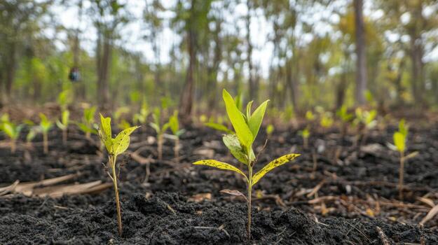 New Life Emerges from the Ashes. Reforestation photo