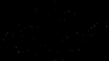 Fireflies Particles Glowing Animation Loop on Black Screen Background video