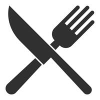 Cutlery icon isolated on white background. vector