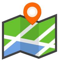 Location flat icon isolated on white background. vector