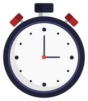 Stopwatch icon in flat style isolated on white background. vector