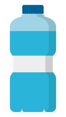 Water bottle flat icon isolated on white background.