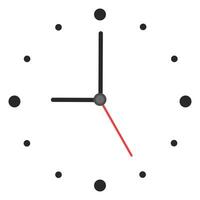 Clock face isolated on white background. vector