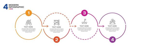 Infographic 4 options or steps. vector