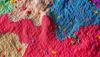 A colorful fabric with sprinkles on it photo