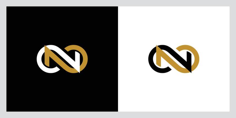 Initial CN, NC Alphabets Letters Logo Monogram.