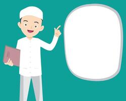 Islamic presentation illustration with empty space vector