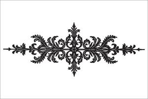 A black and white design with a floral pattern vector