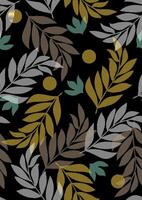 Captivating pattern of leaf silhouettes with striped texture. Nature and design come together to create a visually striking work of art. Sophistication and originality to any space and surface. vector