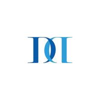 letters dd linked overlap colorful logo vector
