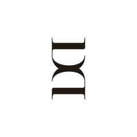 abstract letters d8 simple linked logo vector