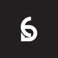 letters bcd simple linked line geometric logo vector