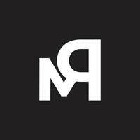 letters mq simple geometric linked font logo vector