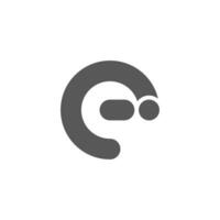 letter ie simple geometric circles logo vector