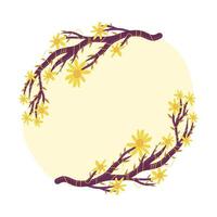 Flower frame stock. Beautiful frame. vector