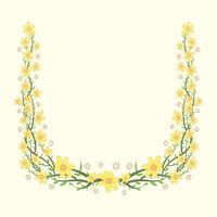 Flower frame stock. Beautiful frame vector