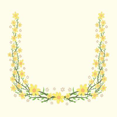 Flower frame stock. Beautiful frame