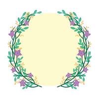 Flower frame stock. Beautiful frame design vector