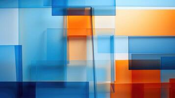 geometric blue and orange abstract photo