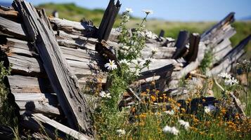 collapsed broken walls photo