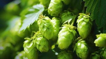 cones hops plant photo