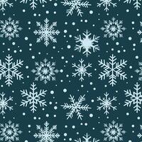 pattern with snowflakes on blue background. vector