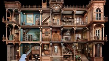 staircase house cross section photo