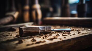 working wood chisel photo