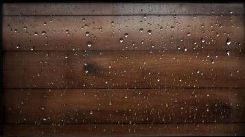 up wood frame window rain photo