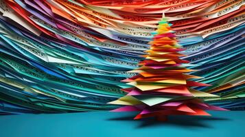 paper abstract christmas tree photo