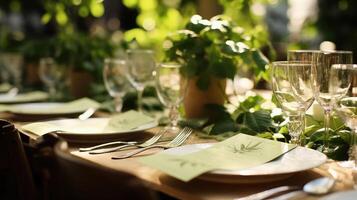 setting invitation leaves photo