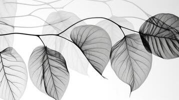 intertwining continuous line leaves photo