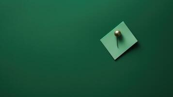 reminder green push pin photo