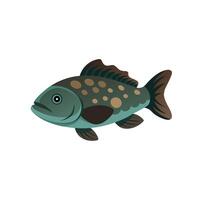 Goliath Grouper under water animal isolated flat illustration on white background vector