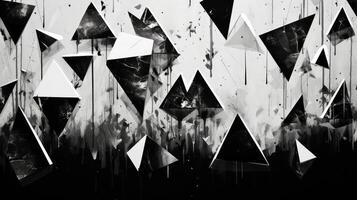 design black and white triangle background photo