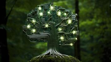 artificial circuit board tree photo