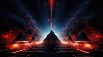 neon black triangle pattern photo