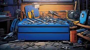 power blue tool box photo