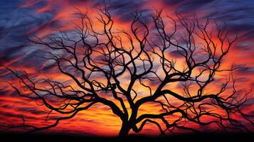 sparse tree brushes photo